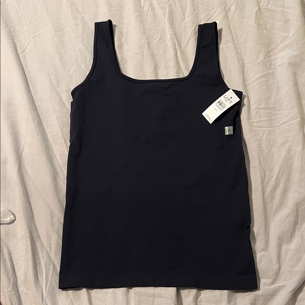 LOFT Navy Tank Top